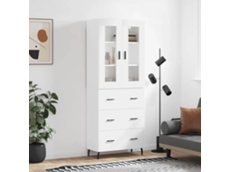 Vidaxl Armário Alto 69,5x34x180 Cm Derivados De Madeira Branco