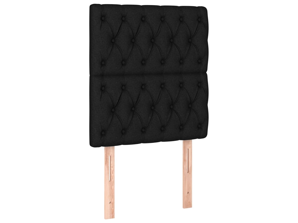 Cabeceira de Cama 2 Pcs Tecido 80x7x78/88 Cm Preto MAISON EXCLUSIVE