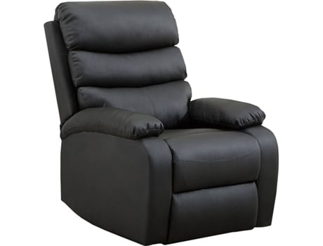 Cadeira de Massagem GRIDINLUX Reclinável Preto (Couro Sintético - 80x92,5x100 cm)