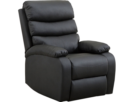 Cadeira de Massagem  Reclinável Preto (Couro Sintético - 80x92,5x100 cm)