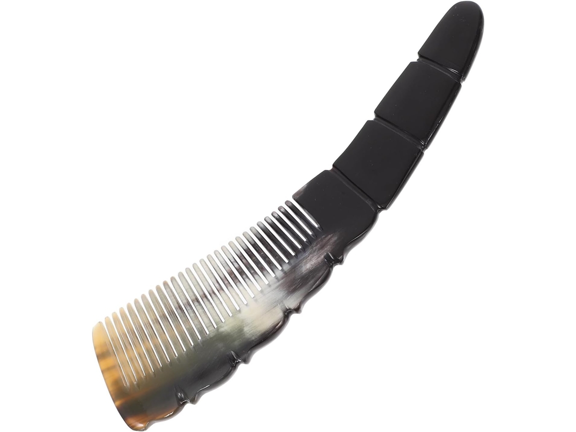 Cabelo Esculpido Pente Em Chifre De Boi Preto, Fácil De Fixar, Massageia Ou Couro Cabeludo.