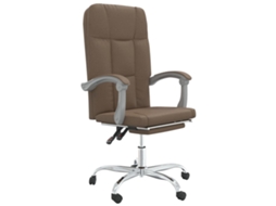 Reclining Office Chair, Reclining Office Chairs Vidaxl Marrom Tecido (n/a)