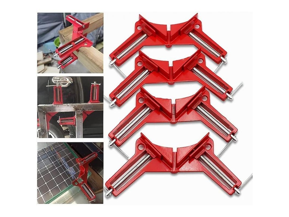 Abrazaderas De Esquina 4pcs De Metal Fundido, Abrazaderas De Ángulo 90 Grados Duraderas Para Carpintería Mkw
