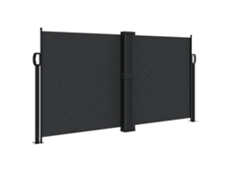 Retractable Side Awning, Retractable Side Awnings Vidaxl Preto Poliéster (120 X 1200 Cm)