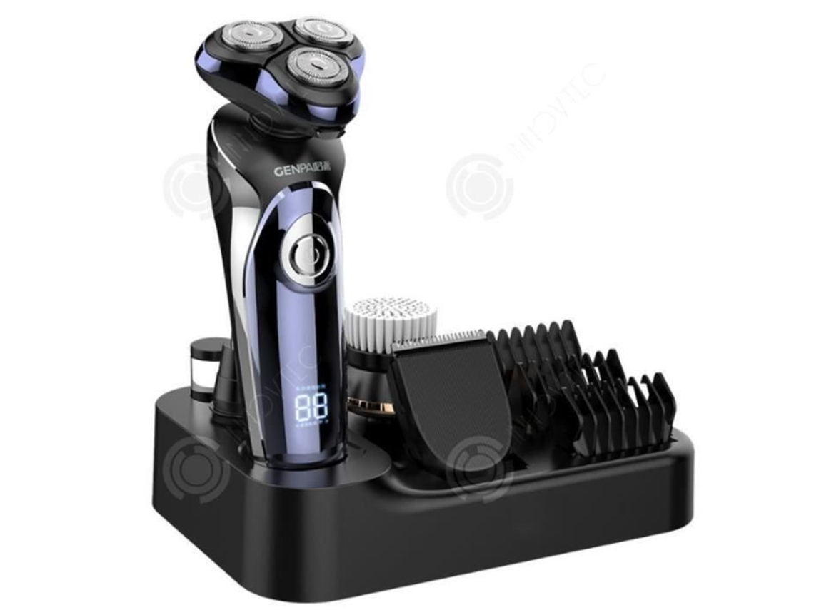 Máquina de barbear multifuncional 4D LCD elétrica lavável corpo inteiro LED com tela recarregável Navalha para homens 3 TECH DISCOUNT