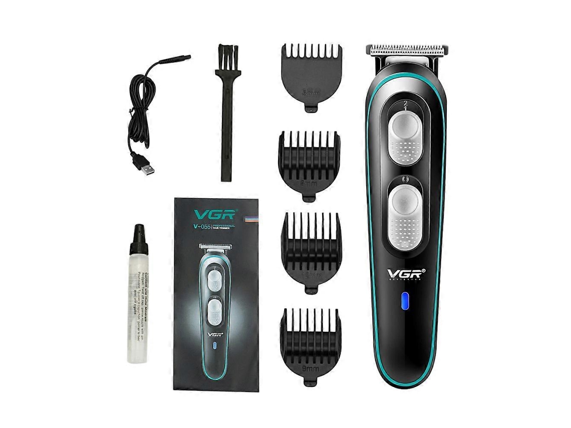Aparador De Cabelo Com Ajuste De Velocidade, Recarregável E Acessórios