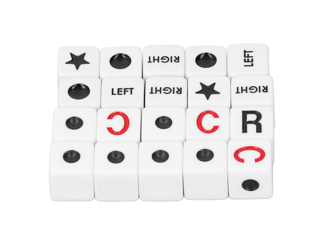 Dados de plástico de esquinas redondas, branco, 16mm, para jogos de mesa, festa, amarelo | S/MARCA