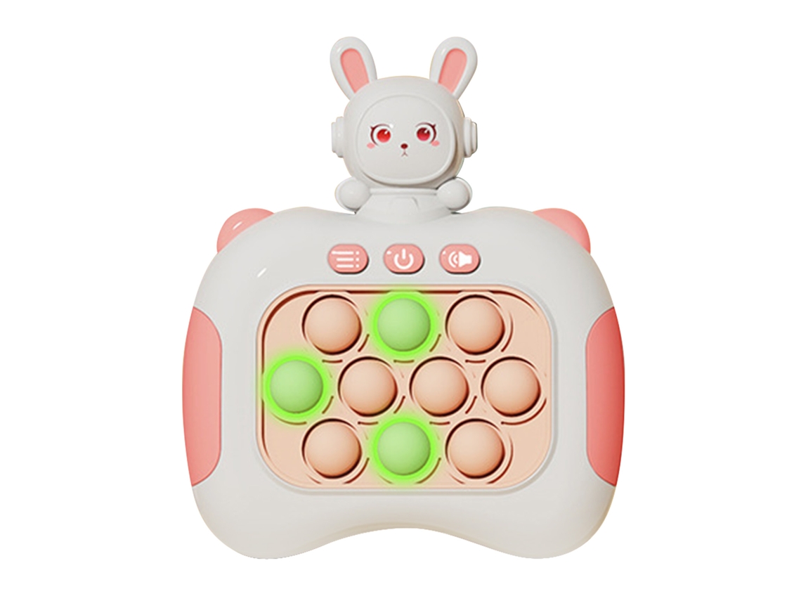 Walshlxq Quick Push Bolhas Brinquedo Educativo Anti-Stress com Quebra-Cabeça de Luz para Adultos e Crianças Rosa
