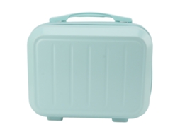 Bolsa de Maquiagem Abs 14 Polegadas Viajem Estojo de Cosméticos com Compartimentos Verdejado Azul