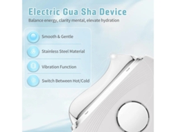 Instrumento Led Gua Sha Ferramenta Facial Elétrica Gua Sha Com Função De Vibração Quente E Fria Para Antienvelhecimento E Inchaço Branco Bestvite