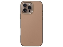 Capa Sílex para iPhone 16 Pro Max UNIQ Pele Sintética Cinzento