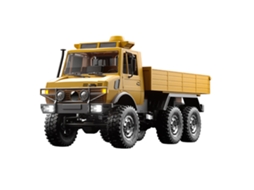Veículo de Resgate Prateado com Guincho Jjrc C8823 Unimog 1/18 6wd Rc Carro Veículo de Transporte e Resgate para Todos os Terrenos MDUG