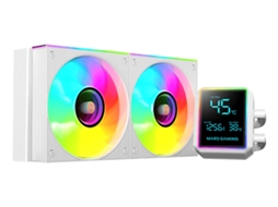 Sistema De Refrigeracion Liquida Mars Gaming Mllcdpro240w 2x120mm Argb 500w Tdp Pantalla Lcd Blanc