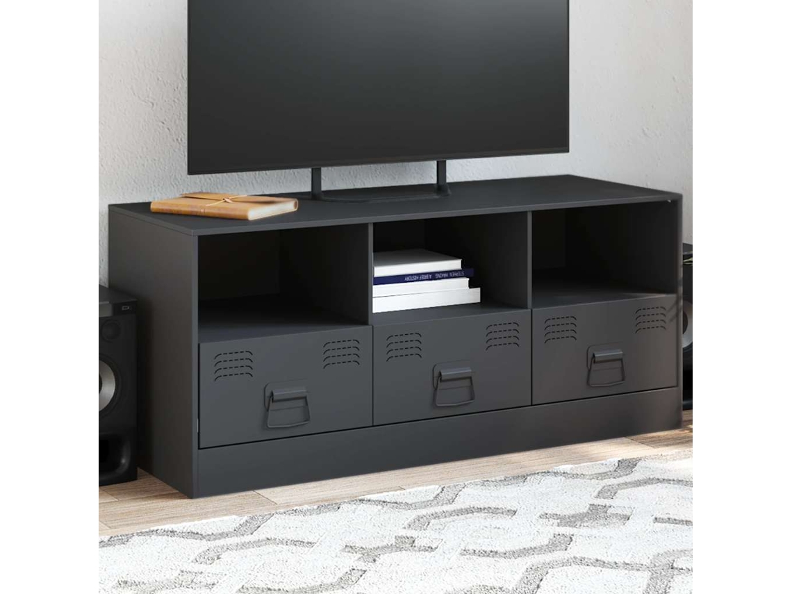 Vidaxl Móvel De Tv 99x39x44 Cm Aço Antracite