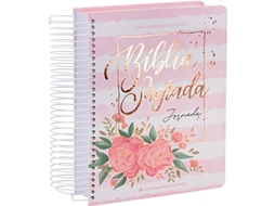 Livro Bíblia Sagrada Jornada Aquarela Rosa de Sbb (Português)