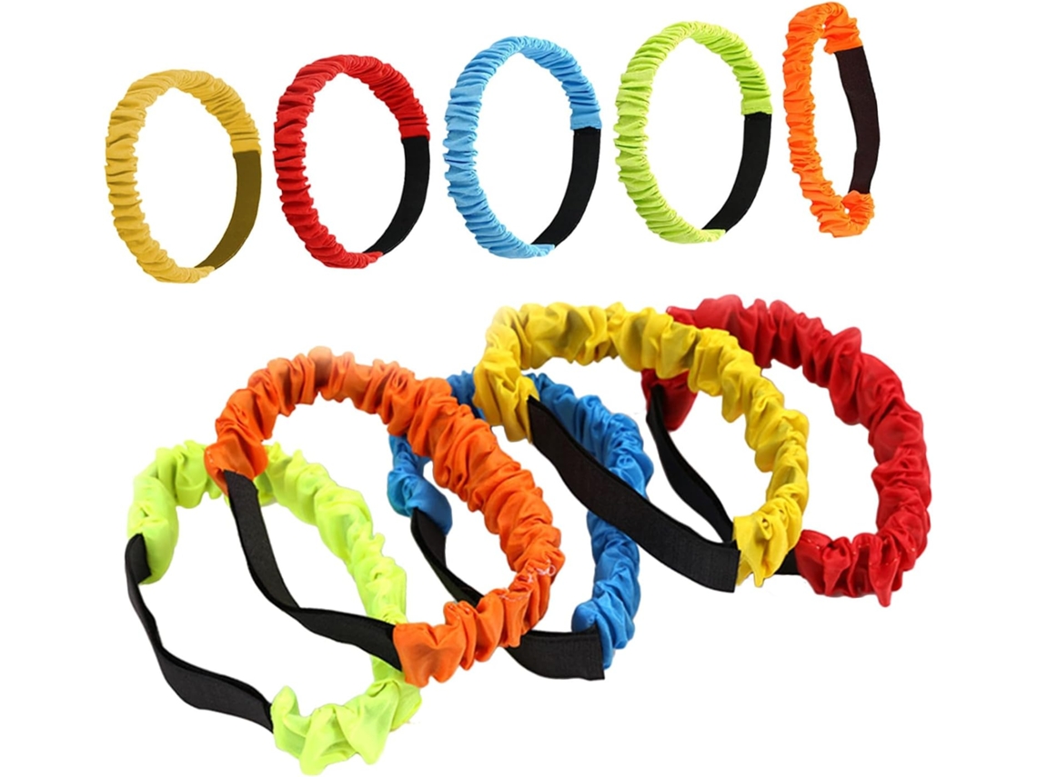 Upkoch Conjunto De 10 Faixas Elásticas Para Corrida Três Pernas, Adultos E Crianças Feitas Em Tecido Oxford