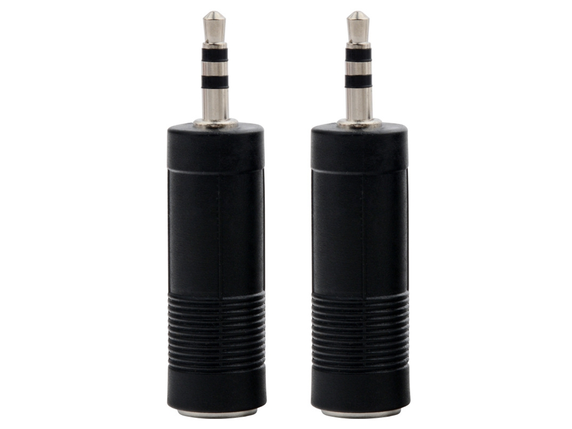 Adaptador de Áudio 3,5 Mm para 6,5 ​​mm, Conversor Microfone Macho Fêmea e Fone Ouvido . AQUAFORGE (2 Unidades)