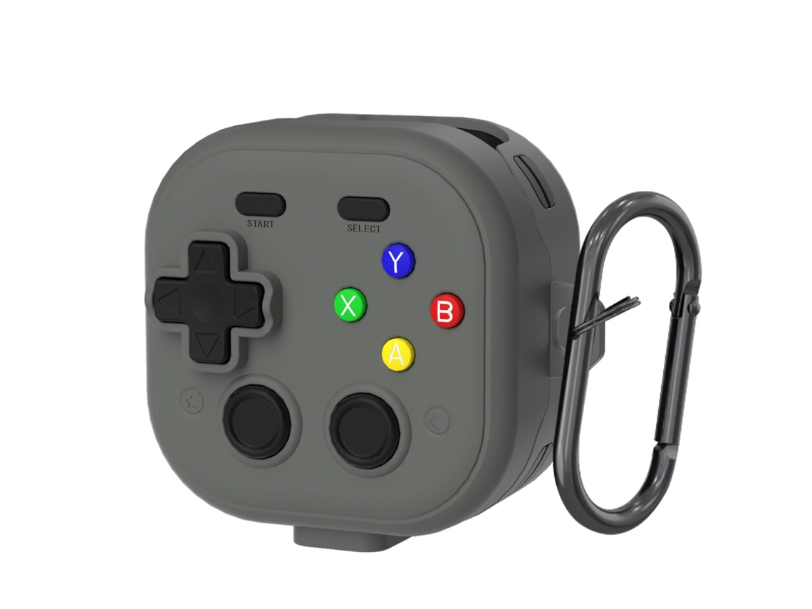 Capa de Silicone Macio para Samsung Galaxy Buds 4 Pro/galaxy Buds 4 com Mosquetão Cinza PANOONA