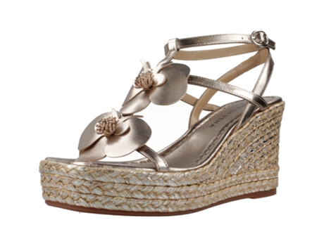 Sapatos De Mulher Alma En Pena Tecido Dourado (39)