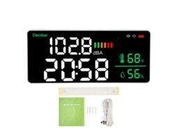 Medidor De Decibéis Led 2.4g Wifi Montado Na Parede 11 Polegadas Led Temperatura Umidade Tempo Display Medidor De Nível De Som Para Tuya Aquaforge