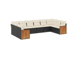 Garden Sofa Set, Garden Sofa Sets Vidaxl Preto Rattan / Vime (n/a)