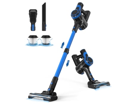 Aspirador Sem Fio Tasvac V50 25kpa Sucção 40 Minutos Autonomia Bateria Extraível Filtração 5 Estágios Led Limpeza Doméstica