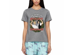 Rockinstone Bill And Ted Excellent Christmas Heather Graphite Adult T-shirt Size:xxxl