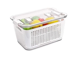 Contenedores De Almacenamiento De Alimentos Frescos Bpa Free Con Ventanas Para Refrigerador 1.7l Y 0.45l