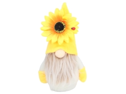 Pelúcia de Gnomos Girassol Amarelo com Boneca Sem Rosto Decorativa de Primavera S/MARCA