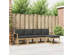 Vidaxl Conjunto De Sofás Para Exterior 5 Unid. Branco E Antracite