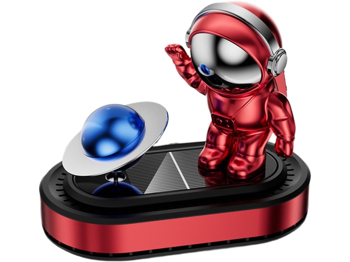 Aromatizador de ar para carro movido a energia solar, estilo astronauta.
