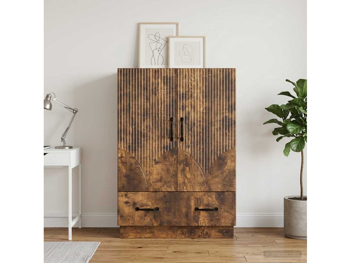 Vidaxl Buffet Carvalho Fumado 66 X 34,5 X 92 Cm Derivados De Madeira