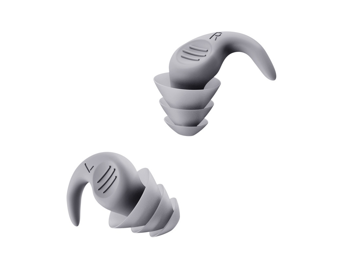 Protetor Auricular Infantil Elysve, Silicone, Cinza
