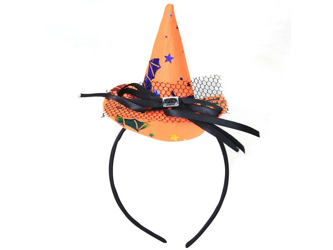 Chapéu De Bruxa Infantil Com Cabelo Para Halloween