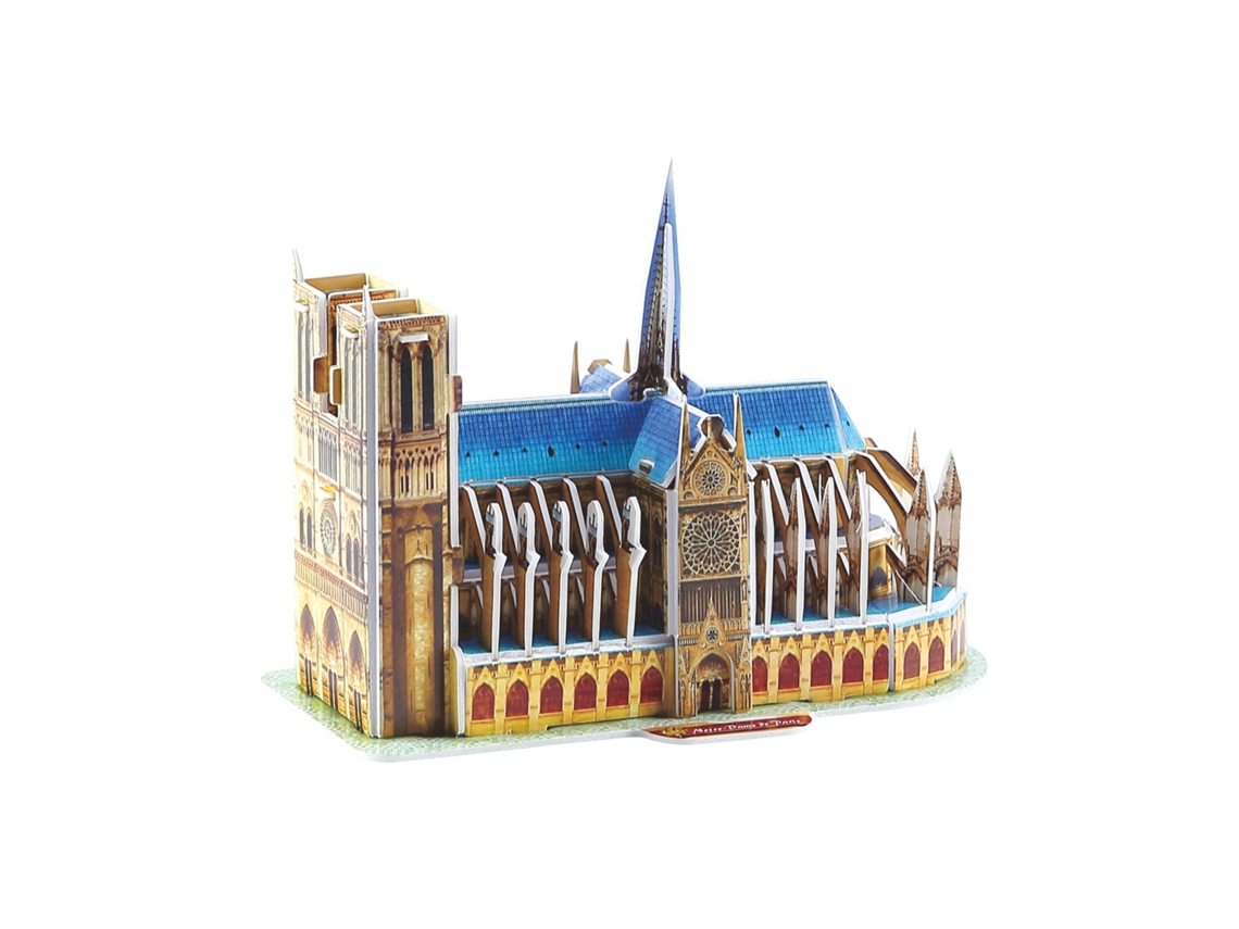 Quebra-cabeça 3d De Papelão Da Catedral De Notre Dame, 39 Peças, Material: Papelão, Dimensões: 15,5 X 7 X 11 Cm