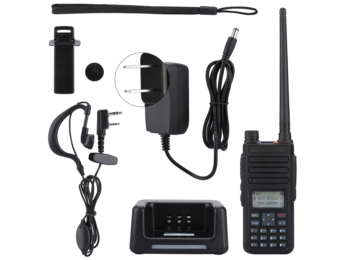 Rádio Portátil Dual Banda Vhfuhf Baofeng Dm1801 Para Comunicação Em Mão