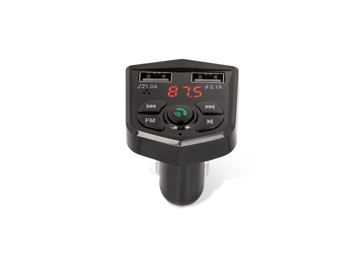 Transmissor Fm Bluetooth Veicular, Preto