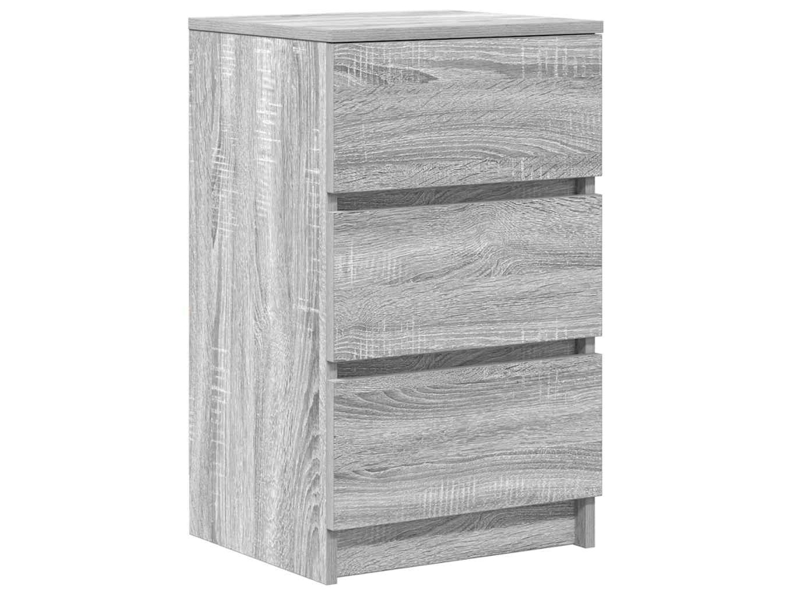 Bedside Cabinet, Bedside Cabinets Vidaxl Cinzeto Madeira Processada (n/a)
