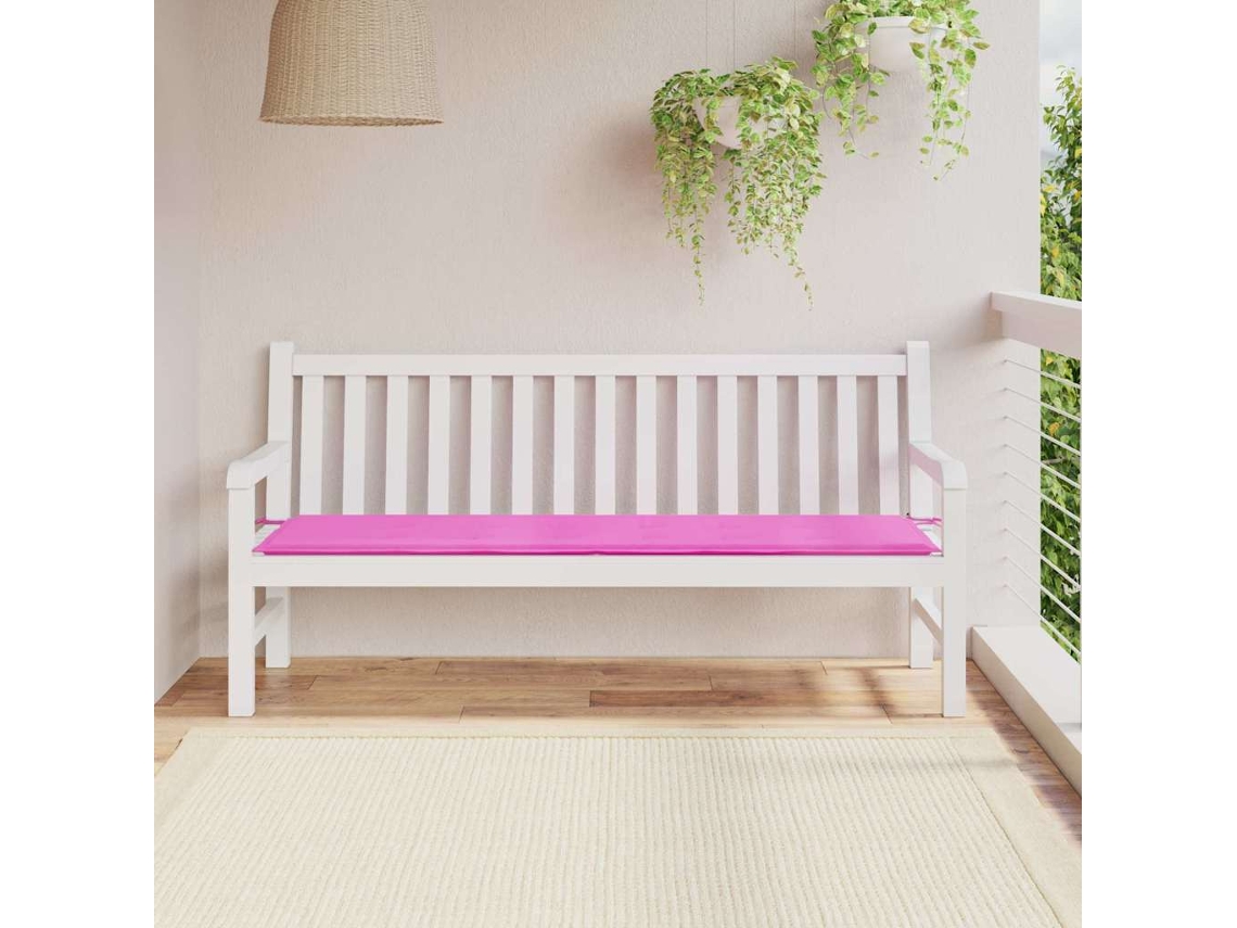 Vidaxl Almofada Para Banco Tecido Oxford Rosa 180 X 50 X 3 Cm