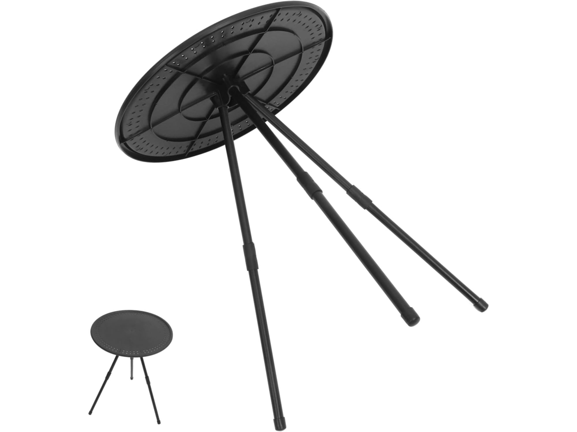 De Camping Dobrável Redonda E Ajustável, Portátil, Com Estrutura Reforçada, Ideal Para Piqueniques, Jardim, Pátio E Gokoco