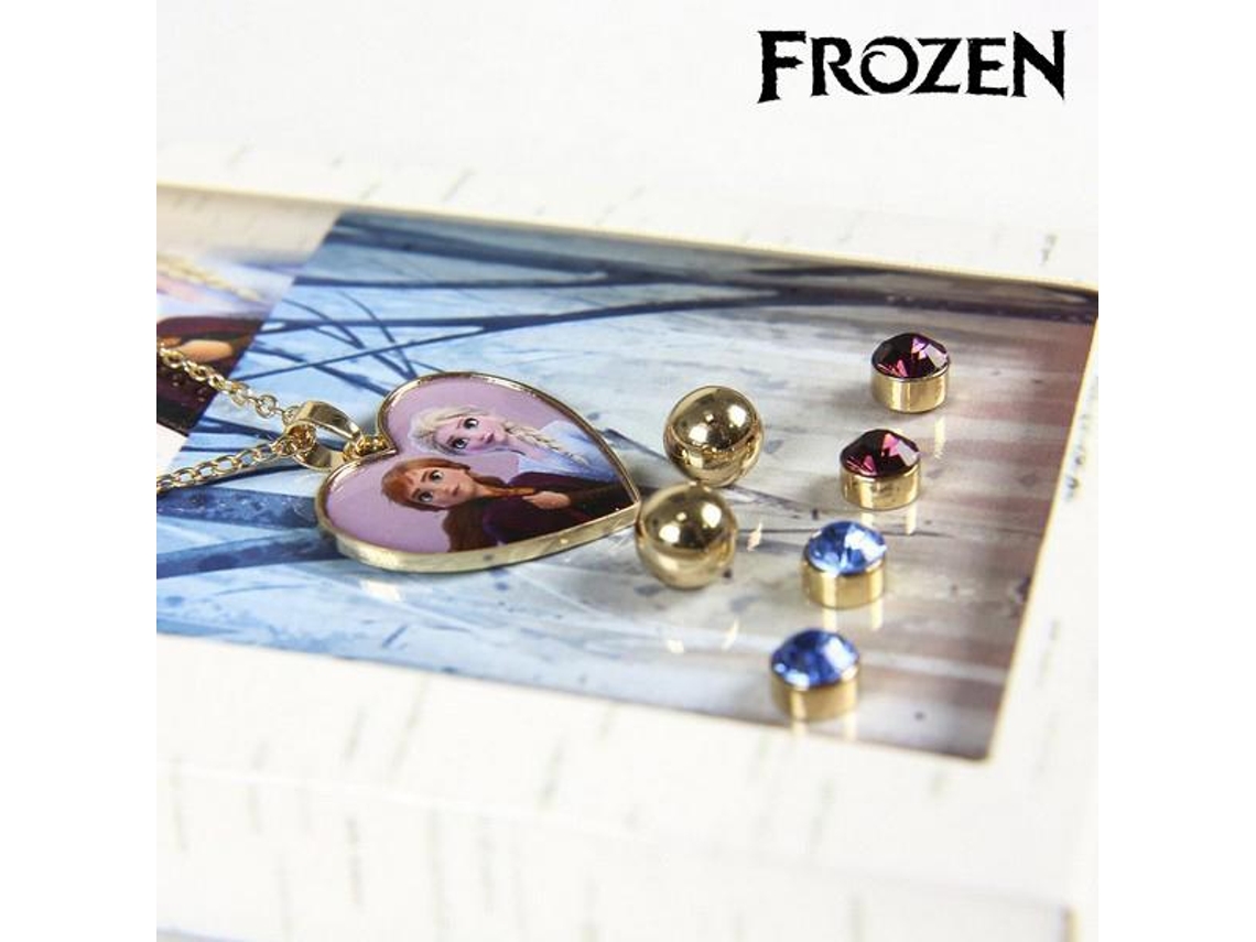 Conjunto Colar e Brincos Frozen 71365 Dourado