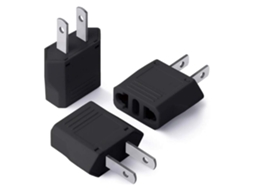 Pacote Com 3 Adaptadores De Viagem Ue Para Eua, Perfeito
