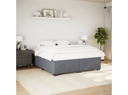 Vidaxl Estrutura De Cama Sem Colchão 200x200 Cm Veludo Cinzento-escuro