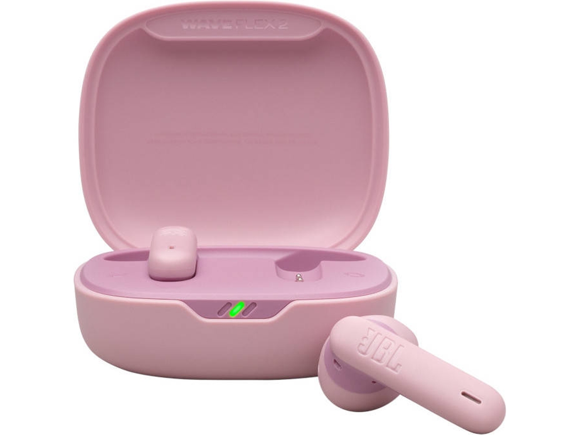 Auriculares Bluetooth True Wireless JBL WAVE FLEX 2 (In Ear - Microfone - Noise Cancelling - Rosa)