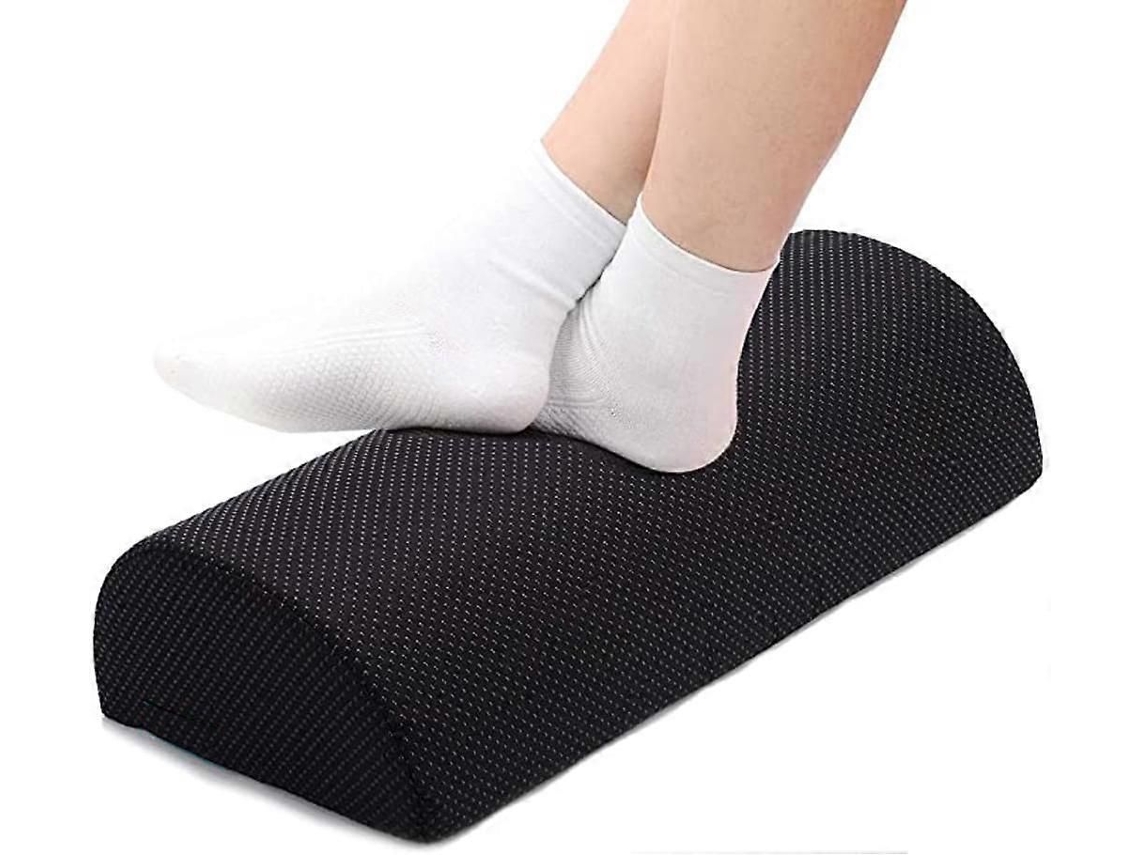 Almofada Semicilíndrica Para Apoio Dos Pés No Escritório Com Função De Massagem.