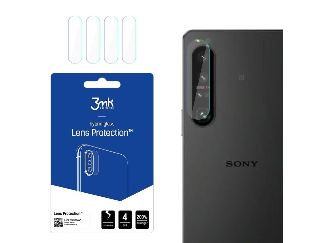 Proteção Híbrida 3MK Lens Protection™ Para Lente De Câmera No Sony Xperia 1 Iv