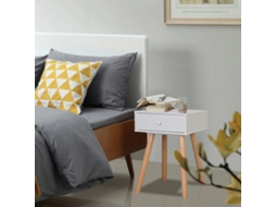 Vidaxl Mesas De Cabeceira 2 Pcs Pinho Maciço 40x30x61 Cm Branco