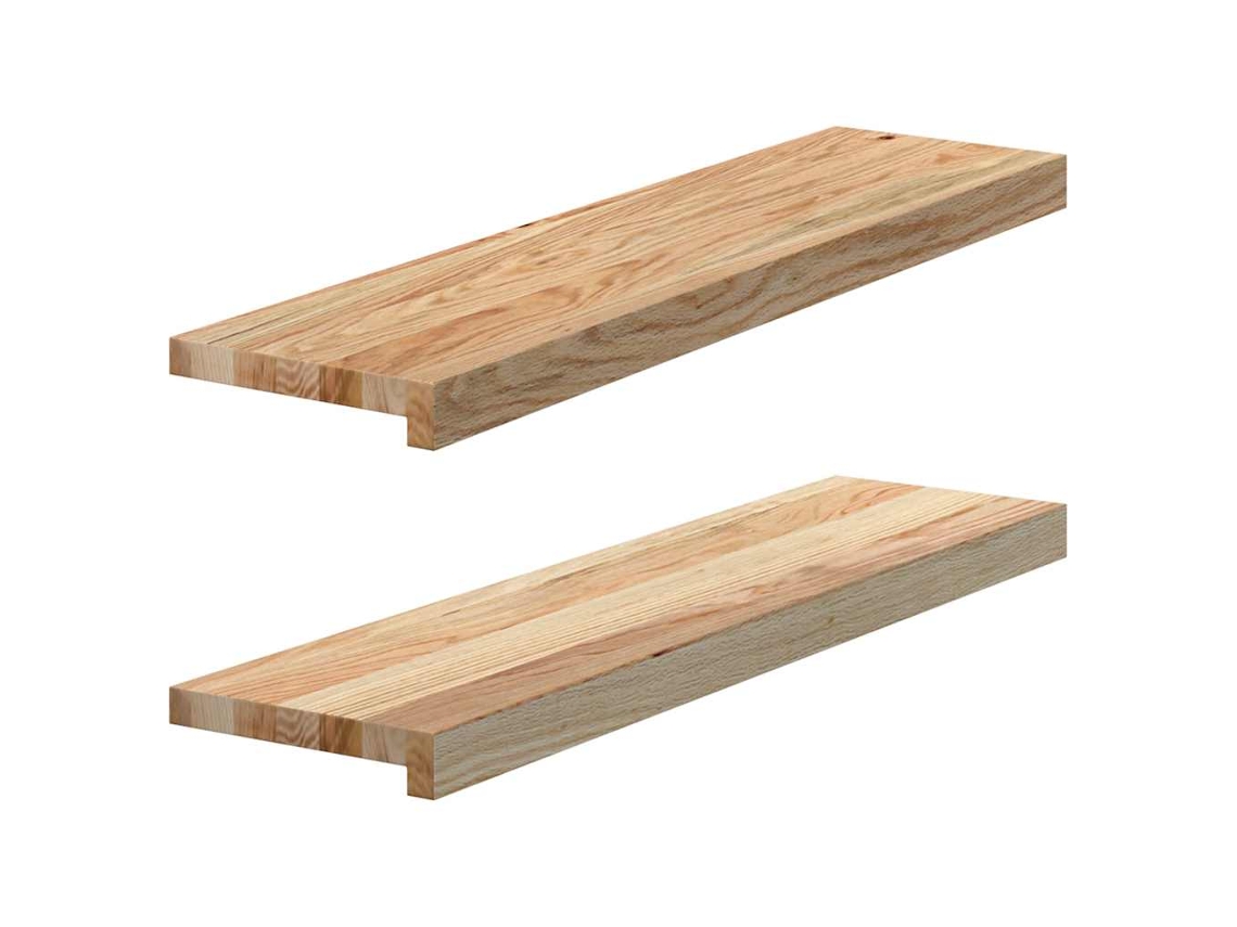 Vidaxl Soleiras Da Janela 2 Pcs 80x20x2 Cm Carvalho Maciço Não Tratado