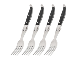 Conjunto de Facas de Bife 4 Peças Aço Inoxidável com Cabo Preto NEVEANCE