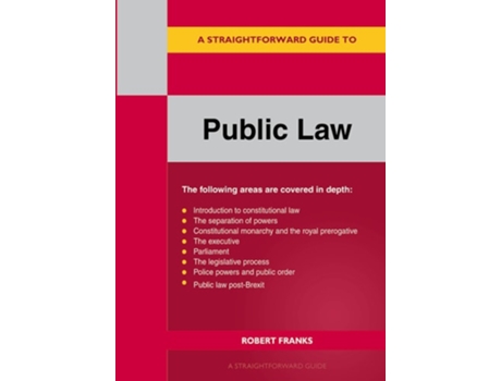 Livro A Straightforward Guide to Public Law Revised Edition 2023 de Robert Franks (Inglês)